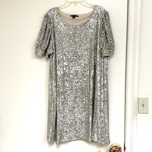 CABLE & GAUGE sequined party dress